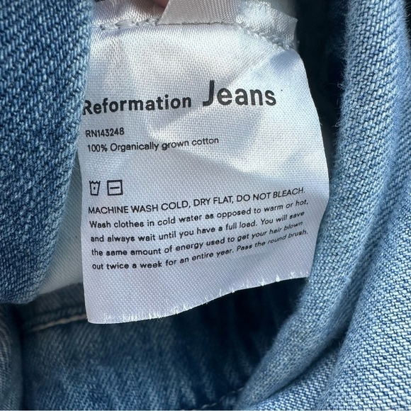 Reformation denim  river relaxed woman’s overalls - Picture 5 of 14
